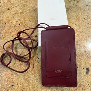 Chloe Maroon Phone Holster with Strap